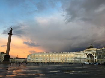 View of historic building against cloudy sky