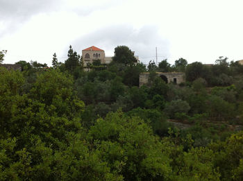 Built structure with trees in foreground