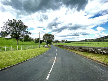 Looking along the, clitheroe to skipton road, on the approach to, slaidburn, clitheroe, uk