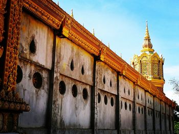 Low angle view of historic building against sky