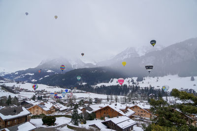 Scenic view of snowcapped mountain against sky