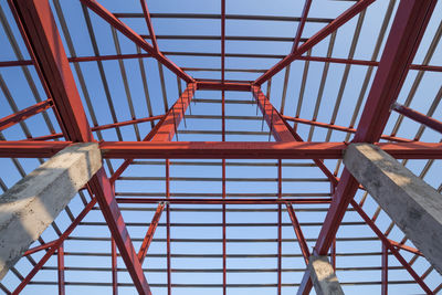 Low angle view of bridge against sky