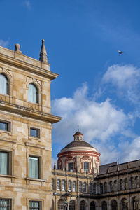 Low angle view of historic building against sky