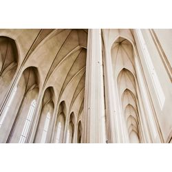 Low angle view of ceiling in temple