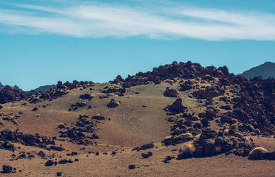 Scenic view of arid landscape against sky