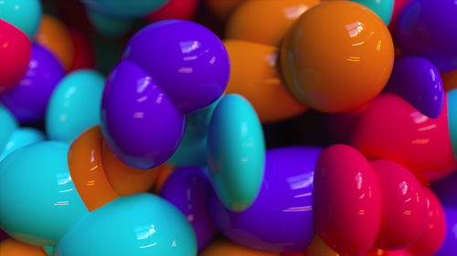 Close-up of multi colored balloons