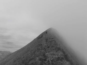 Low angle view of mountain against sky