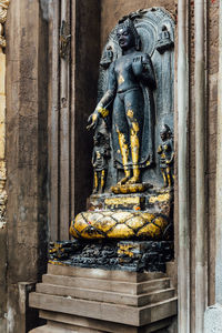 Statue of statues in old building