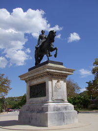 Low angle view of statue