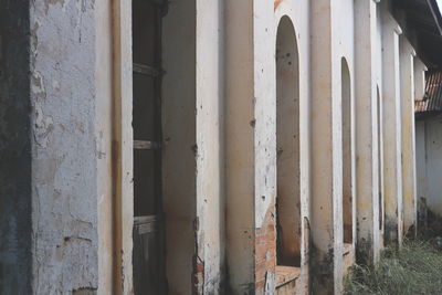 Close-up of old abandoned building