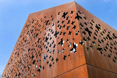 Low angle view of building against clear sky