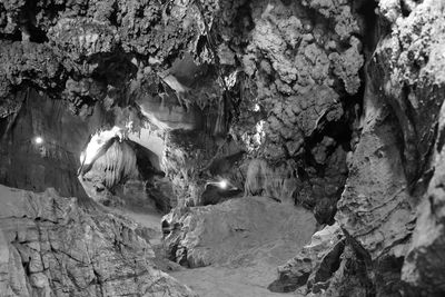 Rock formations in cave