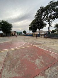 View of basketball hoop against sky