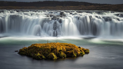 Scenic view of waterfall