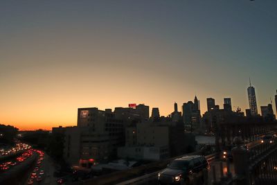 City at sunset