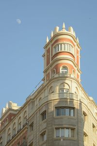 Low angle view of building against clear sky