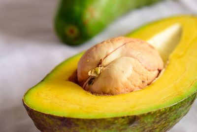 Close-up of bananas on table