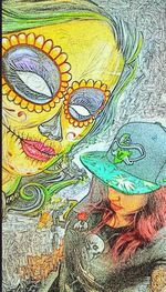 Full frame shot of multi colored wall