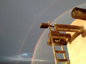 Low angle view of rainbow