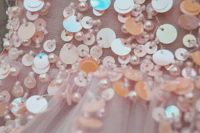 High angle view of decoration on table