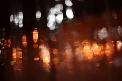 Defocused image of illuminated lights