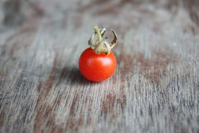 Close-up of strawberry on table