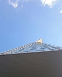 Close-up of roof against blue sky