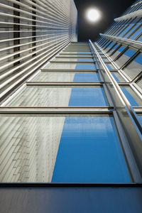 Low angle view of modern building against sky