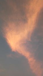 Low angle view of sky at sunset