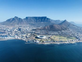 Aerial view of buildings in city