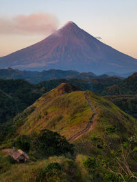 Scenic view of mountain range