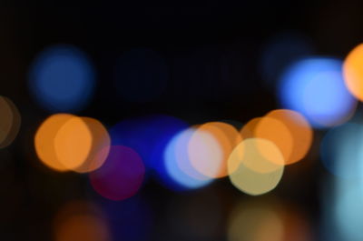 Defocused image of illuminated lights