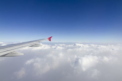 Airplane flying in sky