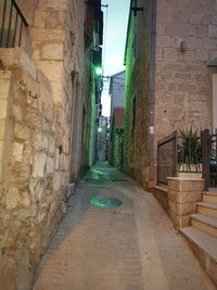 Narrow alley amidst buildings