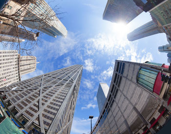 Low angle view of buildings against sky