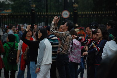 Group of people at music concert