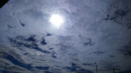 Low angle view of cloudy sky