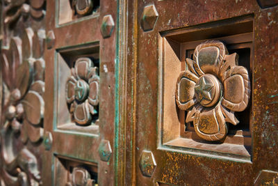 Full frame shot of old wooden door