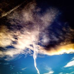 Low angle view of cloudy sky