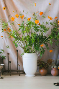 Close-up of christmas decorations on table