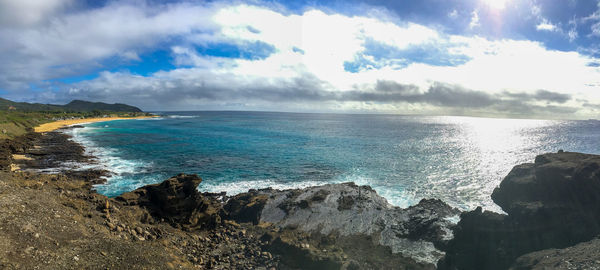 Scenic view of sea against sky