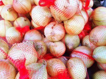 Full frame shot of fruits for sale in market