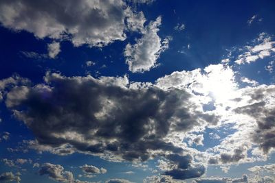 Low angle view of clouds in sky