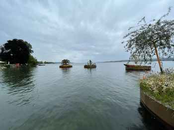 Scenic view of river against sky