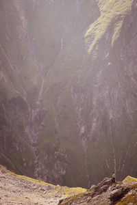 Scenic view of rock formation on land