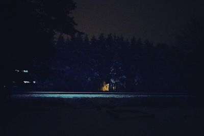 View of illuminated lights at night