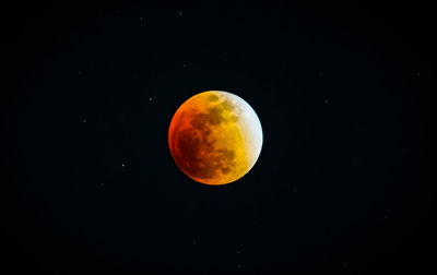 Scenic view of moon against sky at night