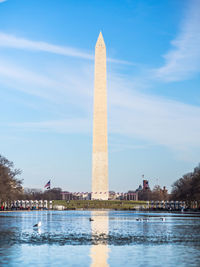 View of monument in lake