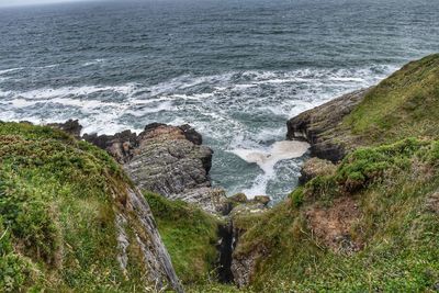 Scenic view of sea waves