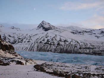 Idyllic shot of glacier against sky